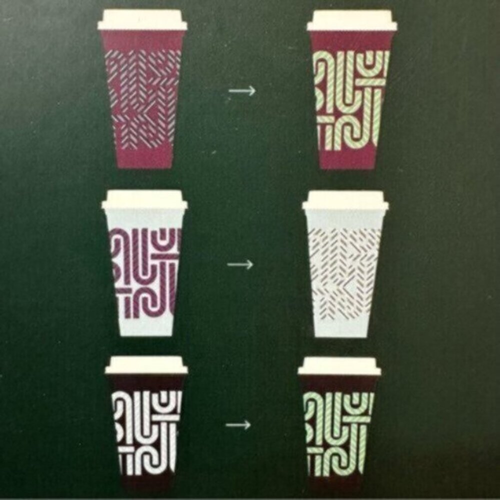 NWT Starbucks | Pack Of 6 Color Changing Candy Cane Reusable Hot Cups - Picture 7 of 7